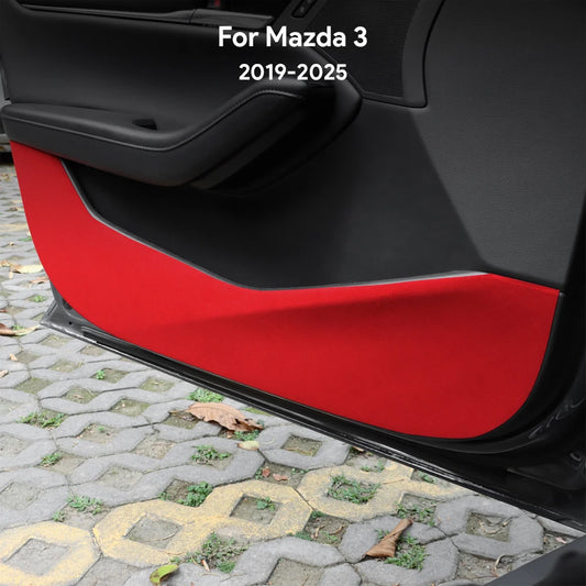 Protection anti-coup de pied en suédine pour portes