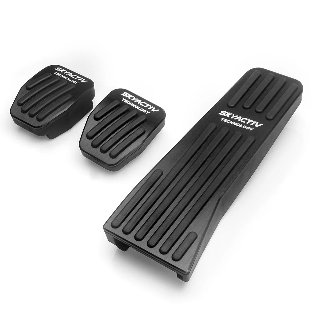 Couvre-pédales frein, accélérateur et repose-pied en aluminium pour transmission manuel et automatique