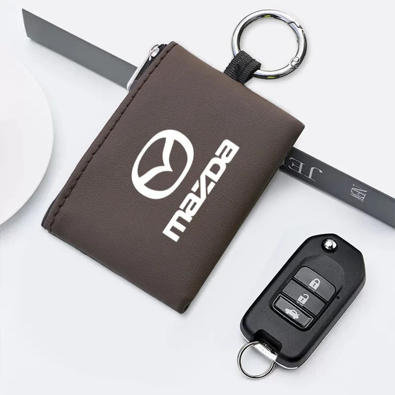 Étui compact en similicuir porte-clés – Édition Mazda