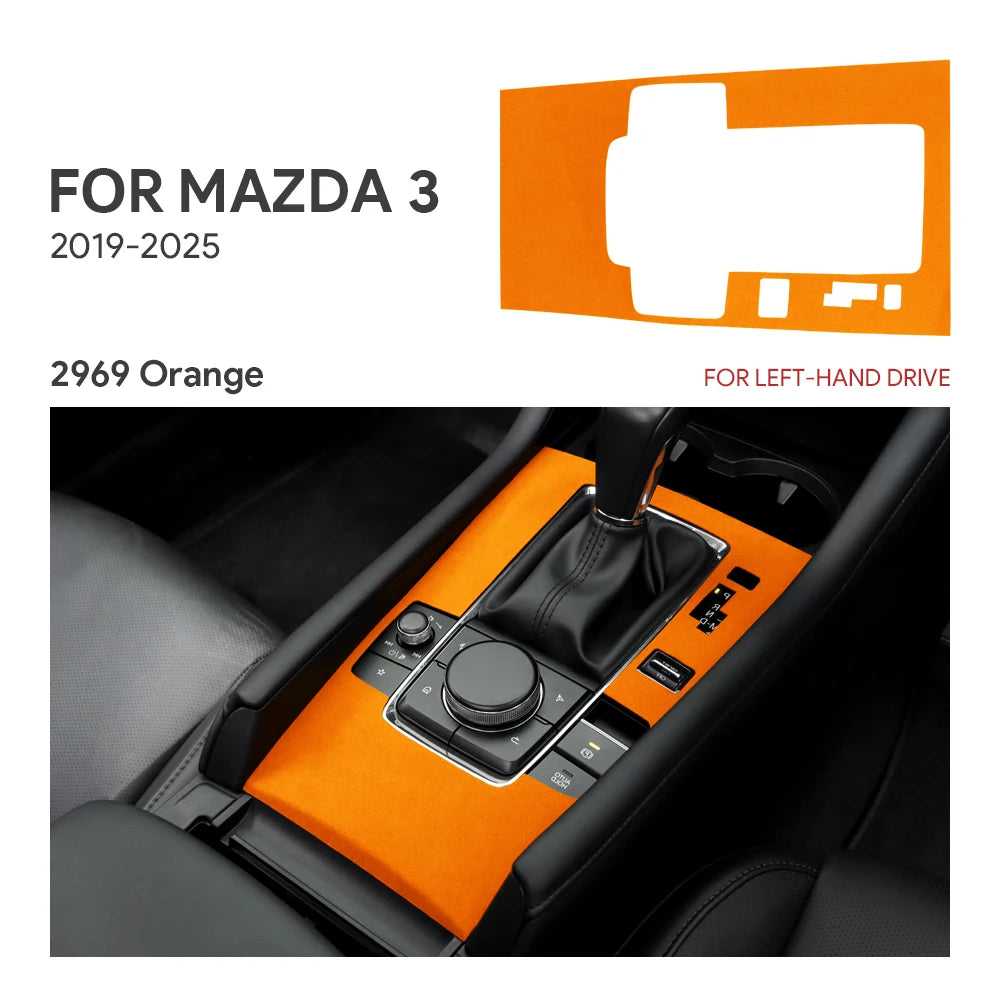 Protection pour console centrale levier automatique et bouton sport en suédine