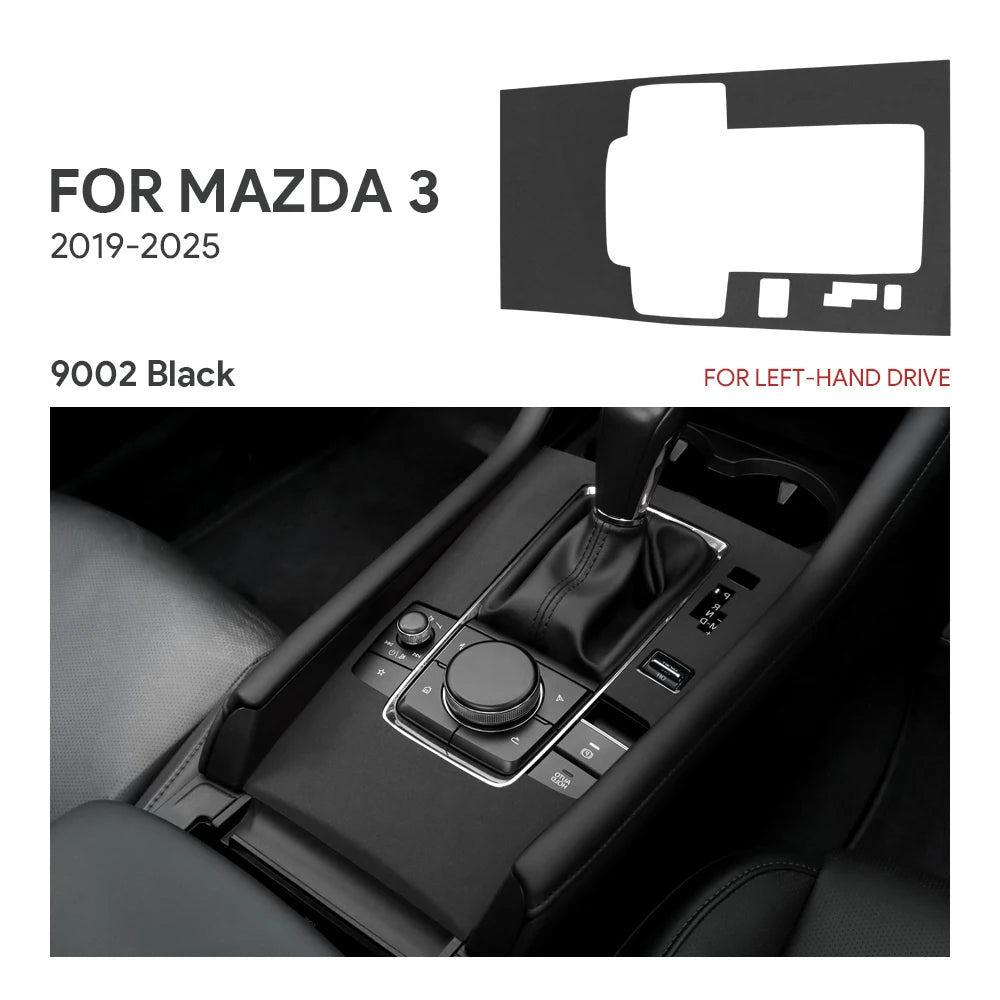 Protection pour console centrale levier automatique et bouton sport en suédine