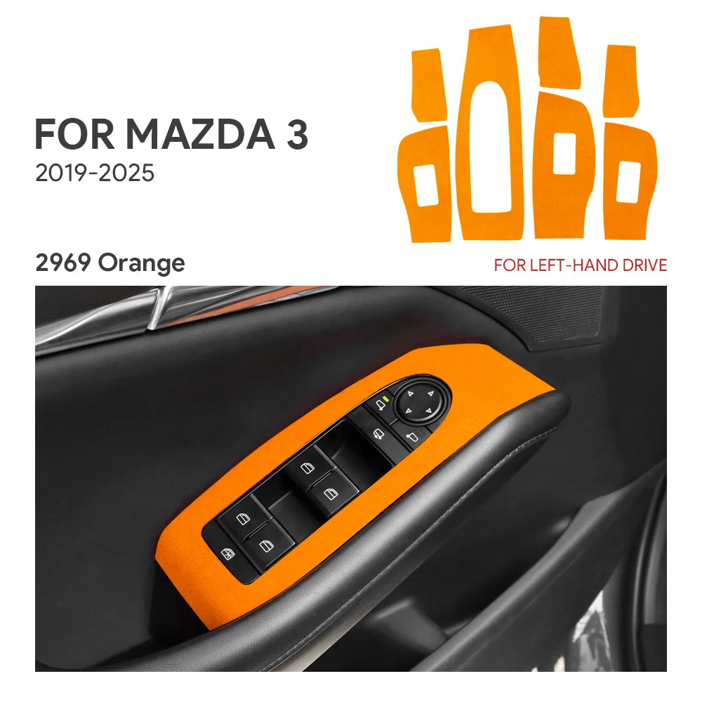 Protection panneau leve-vitres intérieur en suédine