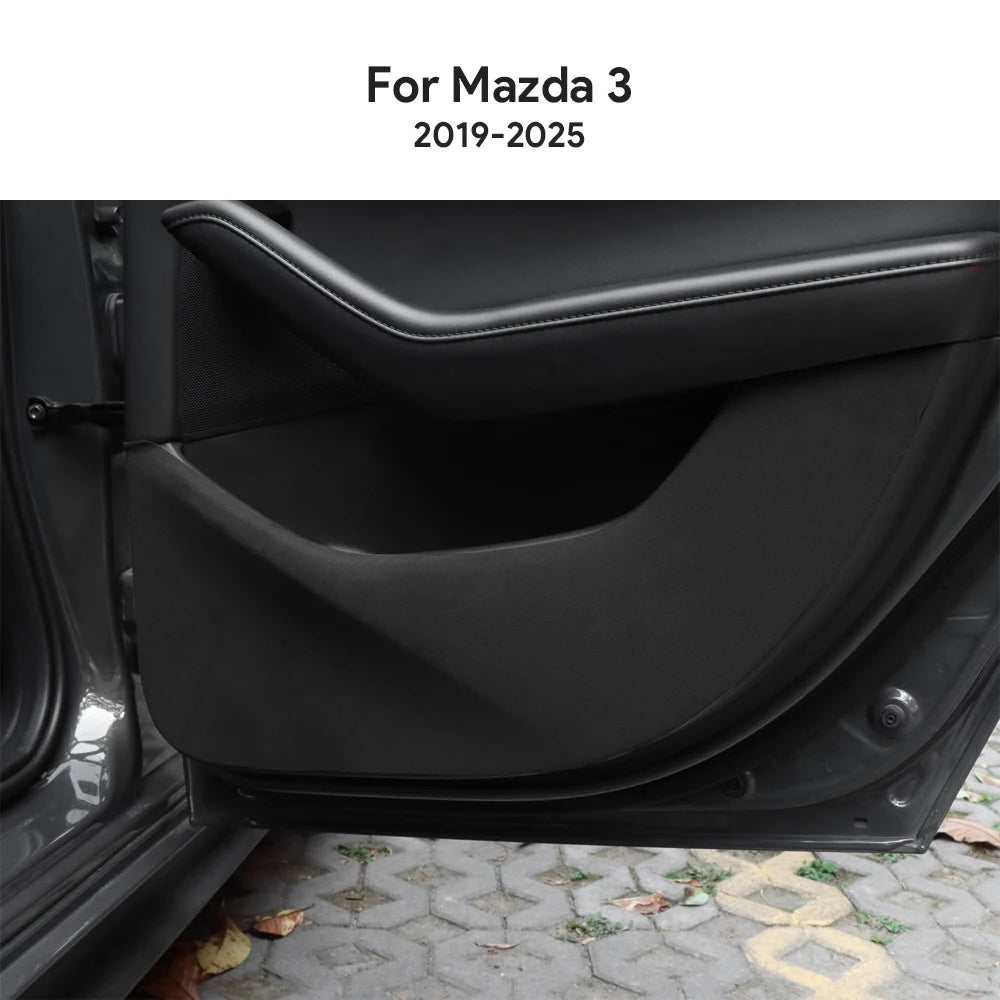 Protection anti-coup de pied en suédine pour portes