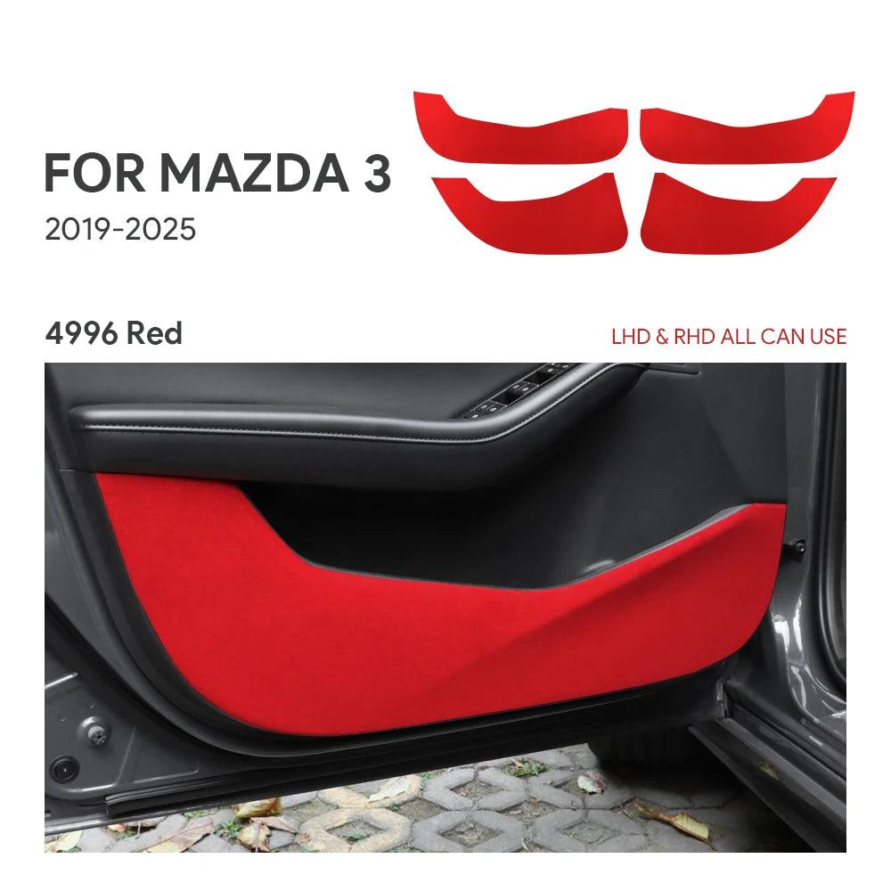 Protection anti-coup de pied en suédine pour portes