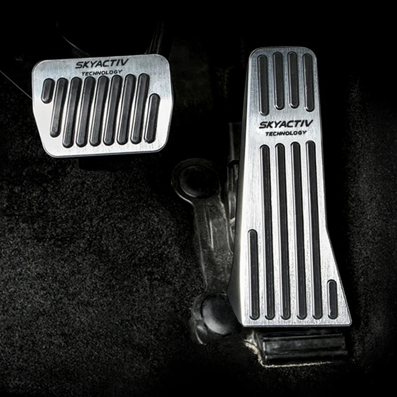 Couvre-pédales frein, accélérateur et repose-pied en aluminium pour transmission manuel et automatique