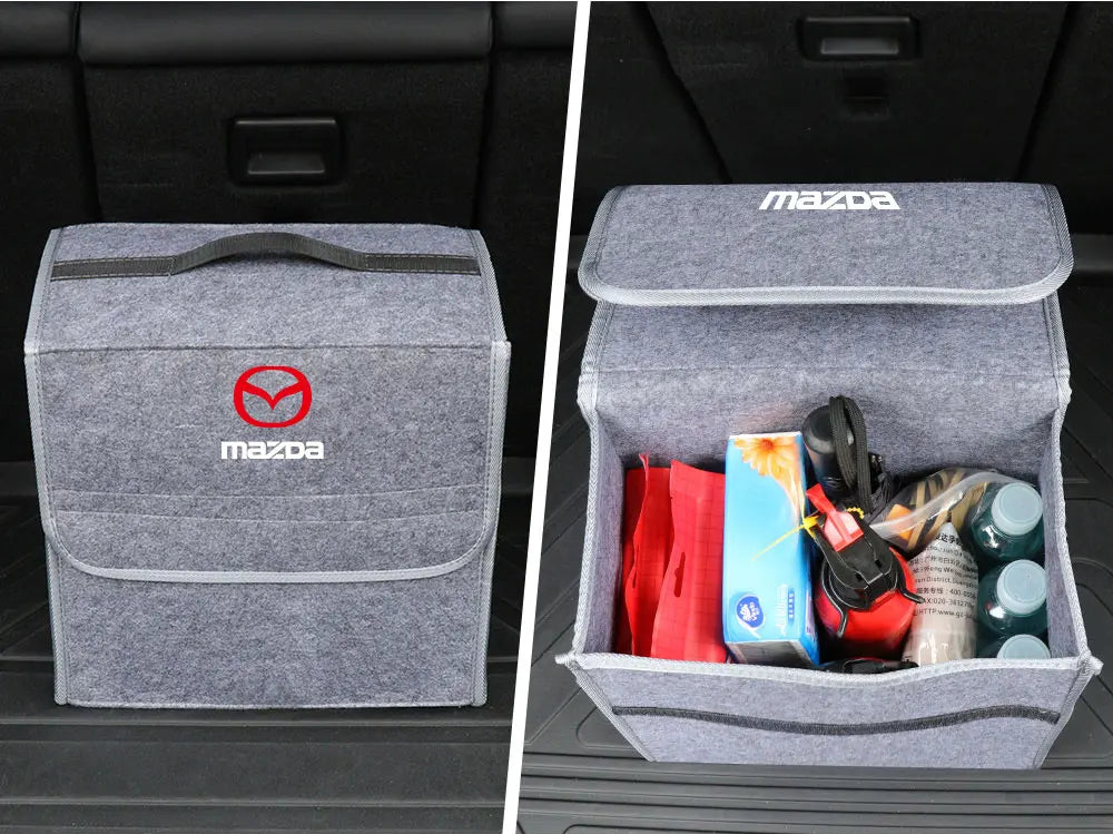 Boîte de rangement de coffre pliable en feutrine - Édition Mazda + MS