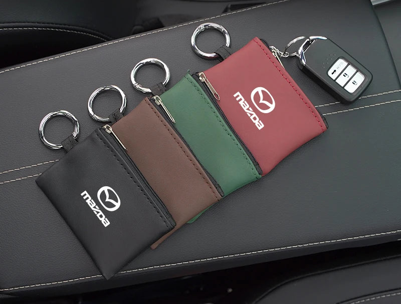 Étui compact en similicuir porte-clés – Édition Mazda