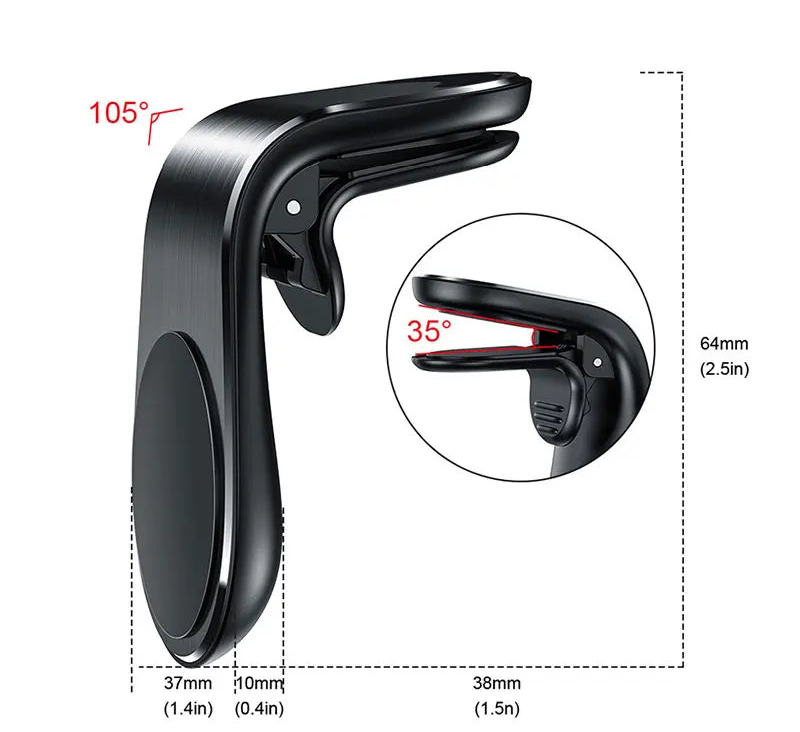 Support téléphone magnétique pour grille d'aération