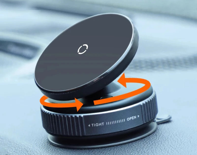 Support téléphone avec fixation magnétique à ventouse