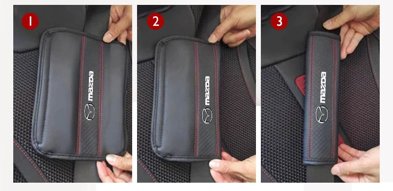 Coussin de ceinture de sécurité en similicuir doux – Édition Mazda