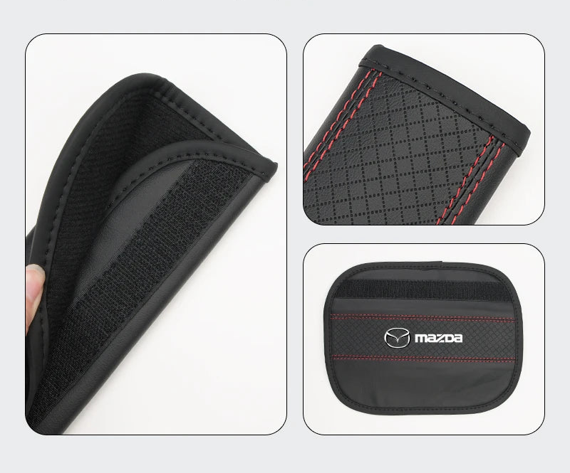 Coussin de ceinture de sécurité en similicuir doux – Édition Mazda
