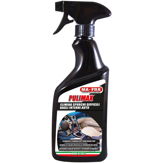 🧽 Mafra Pulimax Détergent Intérieur Voiture 500ml – Plastiques & Tissus – Ravive les Couleurs Neutralise les Odeurs & Laisse un Parfum Frais 🌿