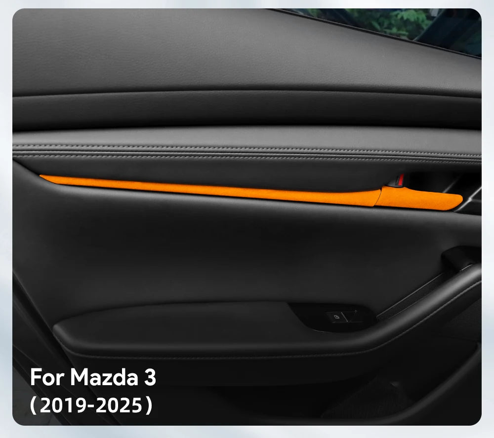 Protection garniture poignée intérieure porte en suédine