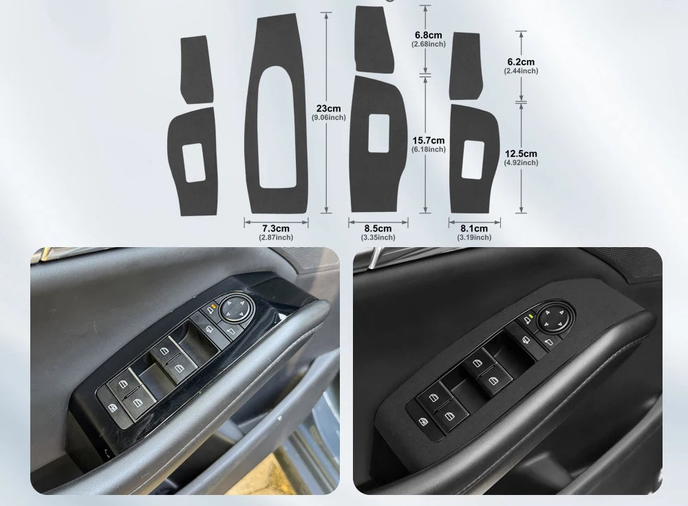 Protection panneau leve-vitres intérieur en suédine