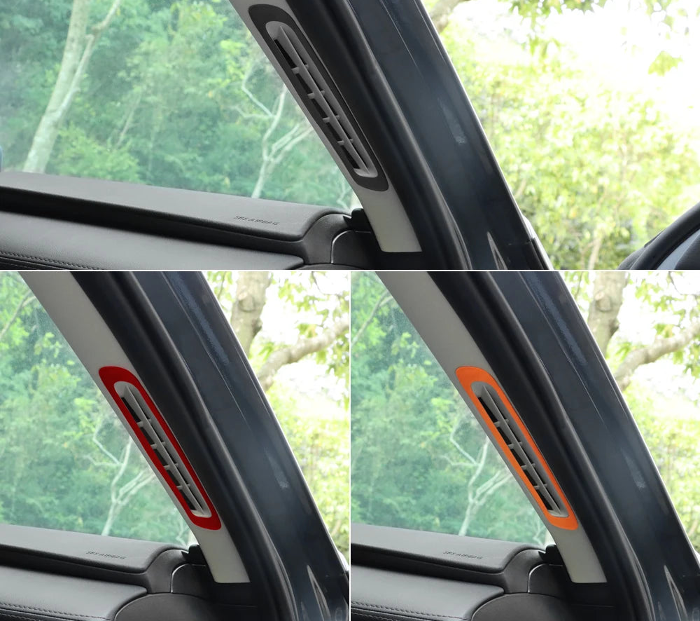 Protection garniture sortie d’air de montant en suédine