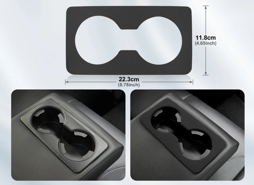 Protection garniture porte-gobelet arrière en suédine