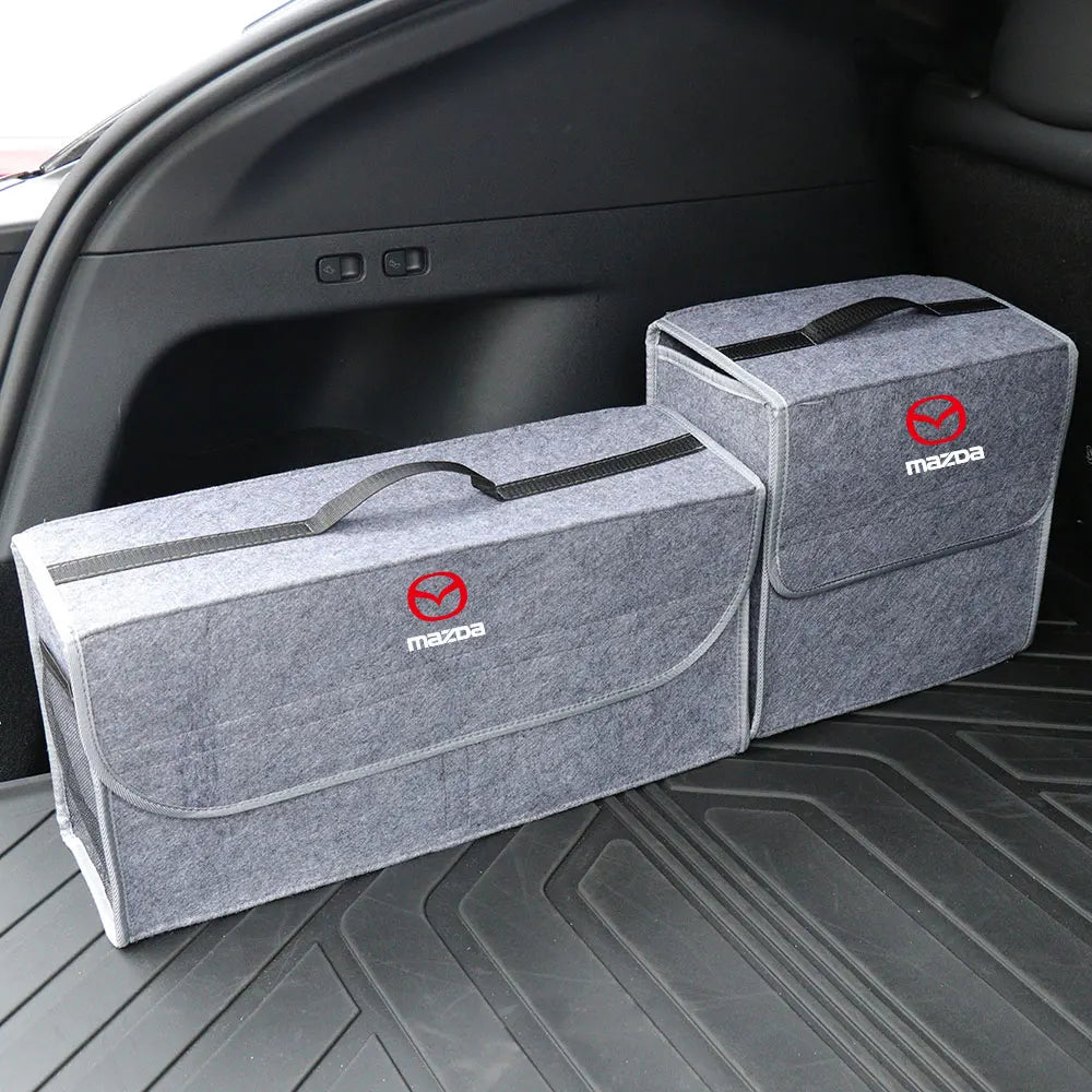 Boîte de rangement de coffre pliable en feutrine - Édition Mazda + MS
