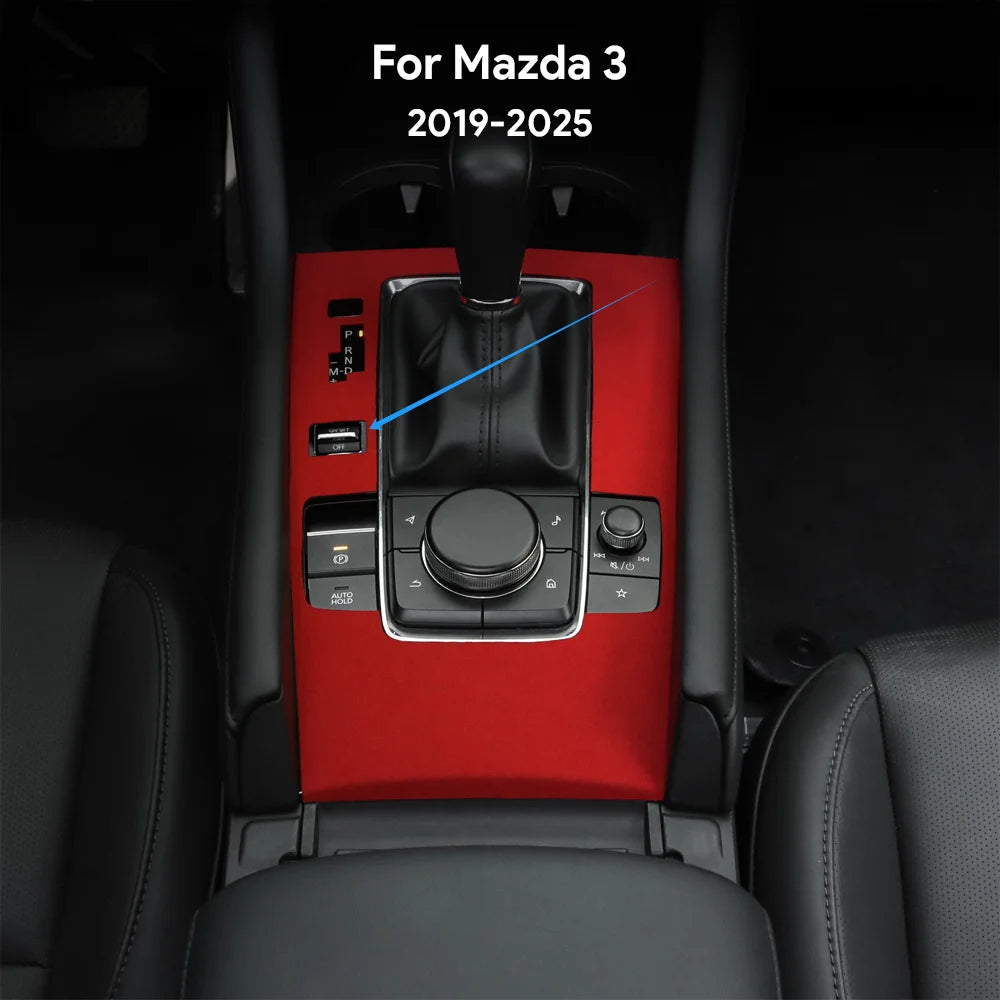 Protection pour console centrale levier automatique et bouton sport en suédine