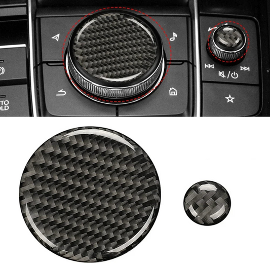 Cache boutons de volume en finition carbone