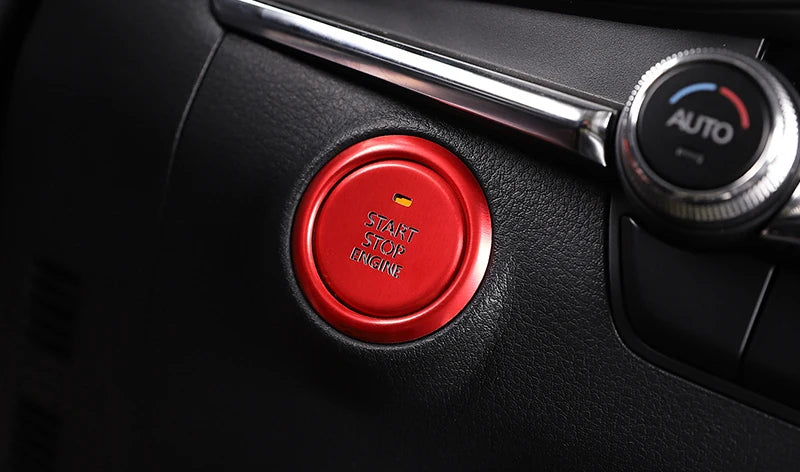 Cache décoratif boutons Auto-Hold frein main start engine rouge noir Mazda 3 CX-30 - Mazdrive