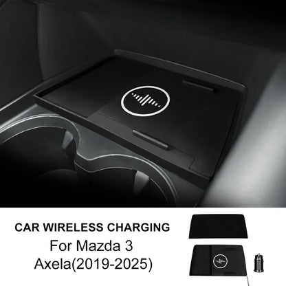 Chargeur sans fil 15W support PVC compatible Mazda 3 Axela 2019-2025 recharge rapide - Mazdrive
