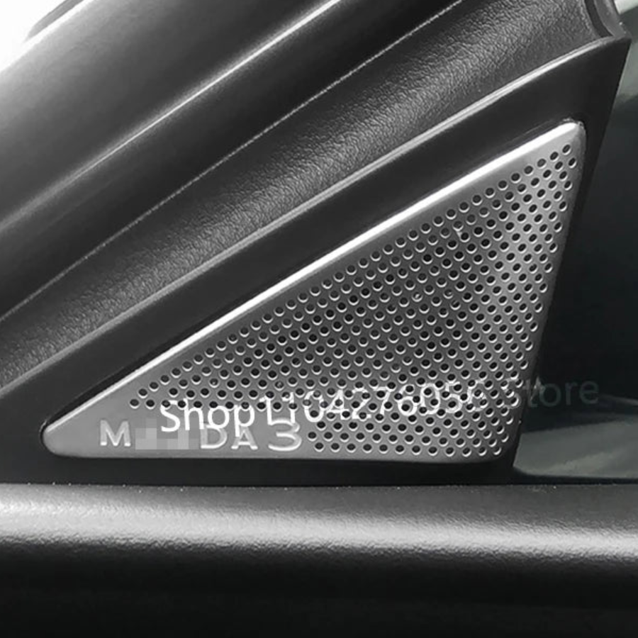 Contours haut-parleurs acier inoxydable chromé Mazda 3 4ème génération 2019-2026 - Mazdrive