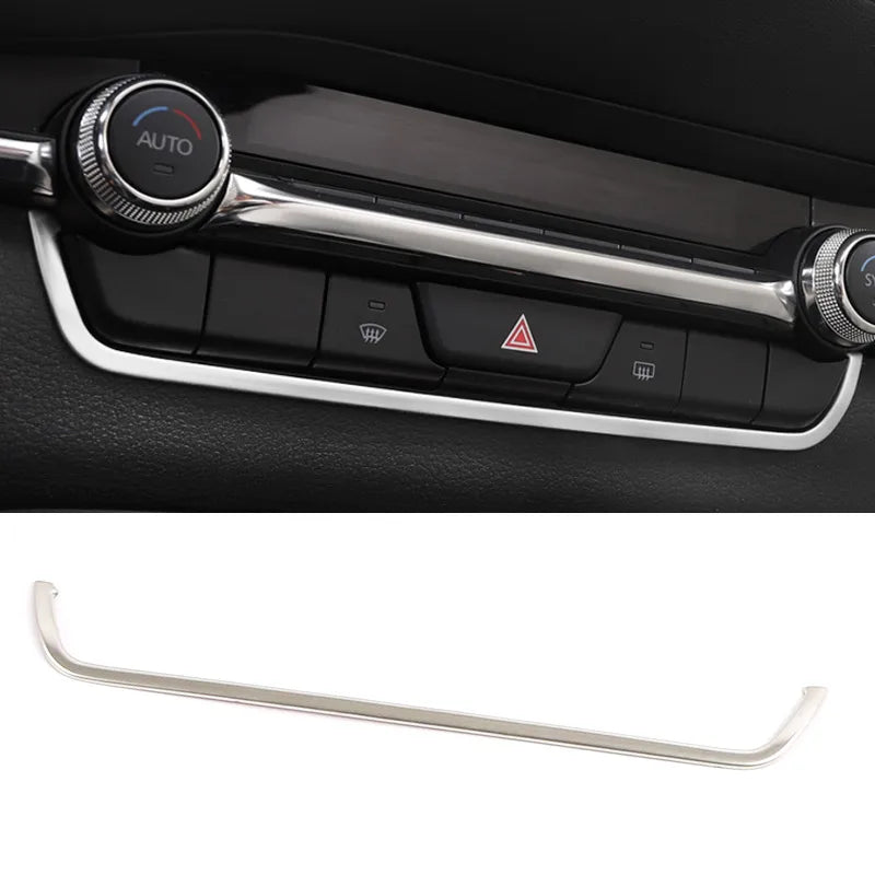 Baguette de Console Centrale Inox avec Contour USB – Mazda 3 BP
