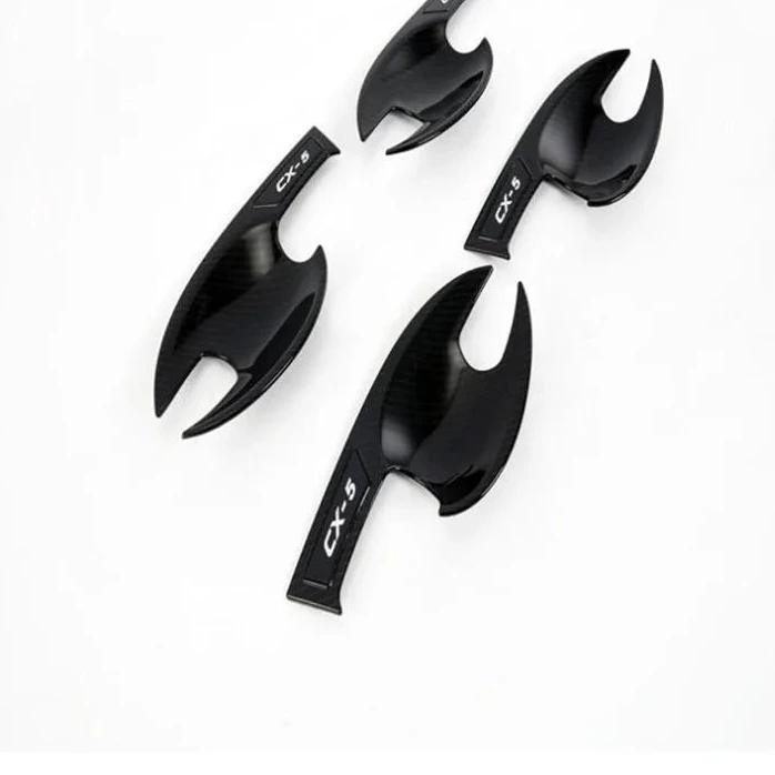 Coquilles de poignée de porte noires pour Mazda CX-5, jeu de 4 pièces