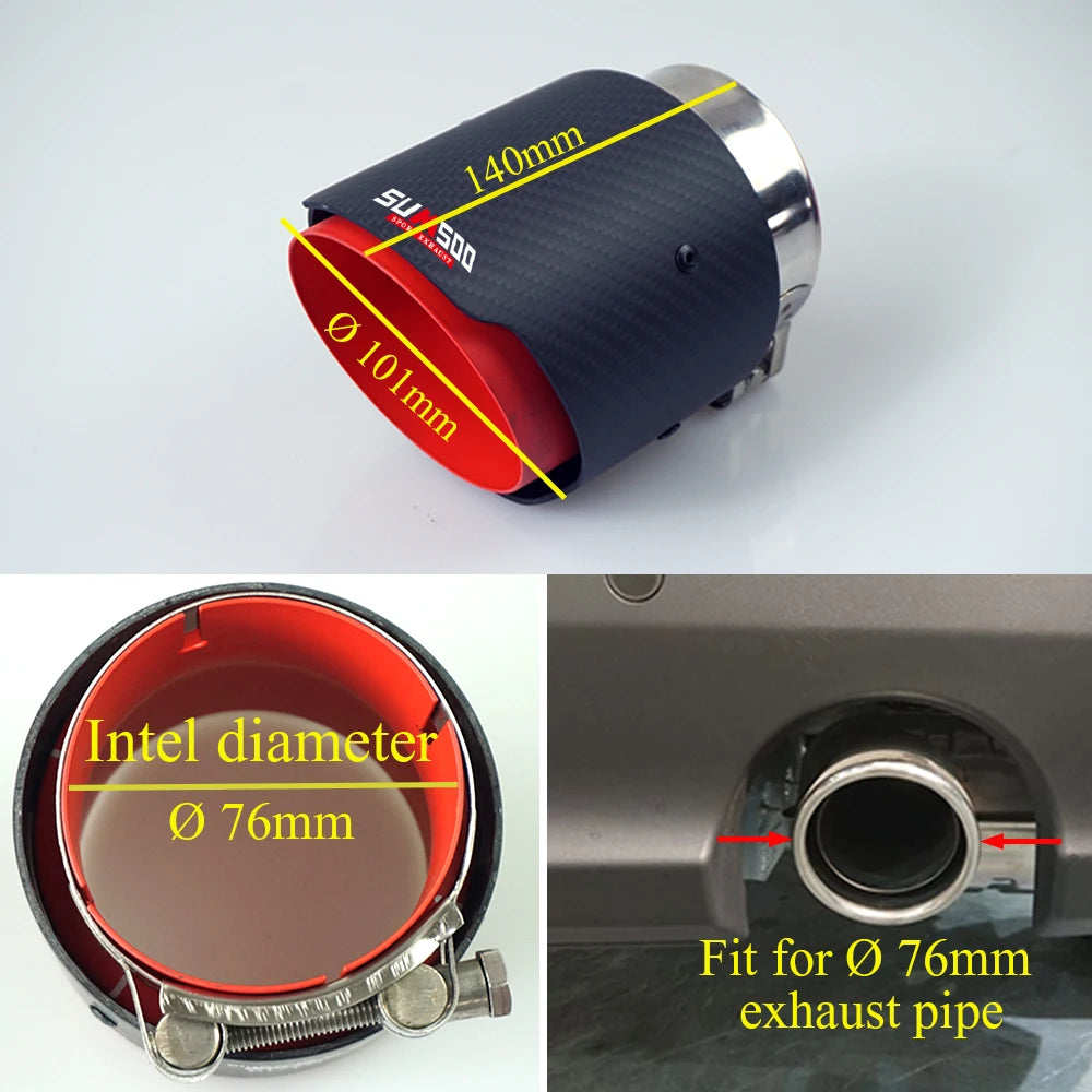 Sortie d'Échappement Carbone & Inox Finition Sport