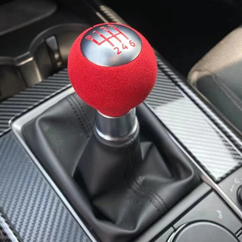 Pommeau levier vitesse suédine noir 6 vitesses Mazda 3 CX-30 CX-5 transmission manuel - Mazdrive