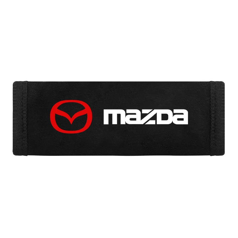 Protège-poignées plafond coton noir logo Mazda tous modèles maintien passager - Mazdrive