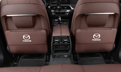 Protection anti-coup pied dossier avec rangement noir logo Mazda siège 2019-2026 - Mazdrive