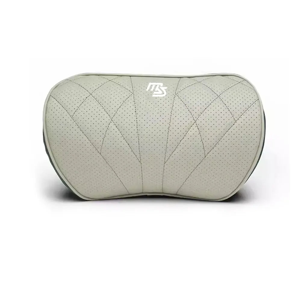 Coussin d'Assise, Appui-Tête & Soutien Lombaire en Cuir Nappa & Mousse à Mémoire