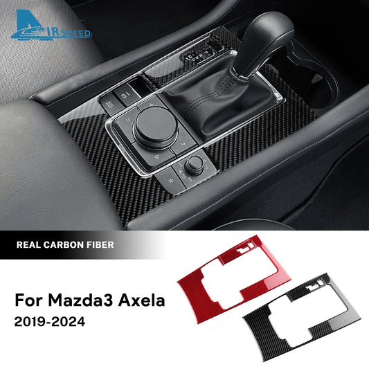 Autocollant fibre de carbone pour console de levier de vitesse – Mazda 3 BP (manuelle & automatique)