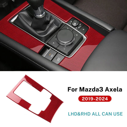 Cache de Console de Levier de Vitesse en Fibre de Carbone – Mazda 3 BP