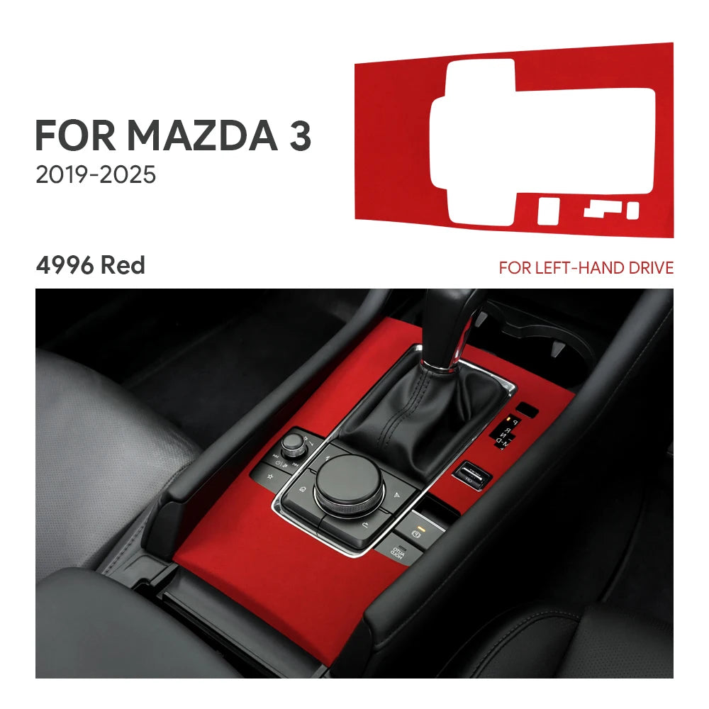 Protection pour console centrale levier automatique et bouton sport en suédine