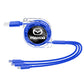 Câble de Charge Rapide 3-en-1 Rétractable – Mazda