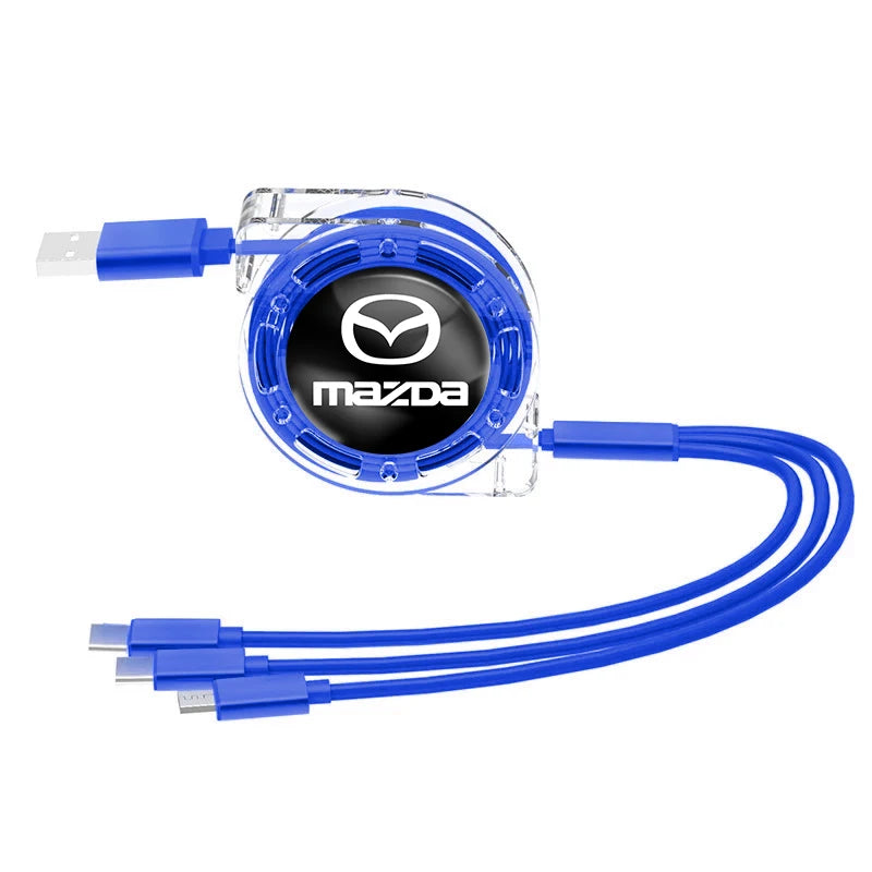 Câble de Charge Rapide 3-en-1 Rétractable – Mazda