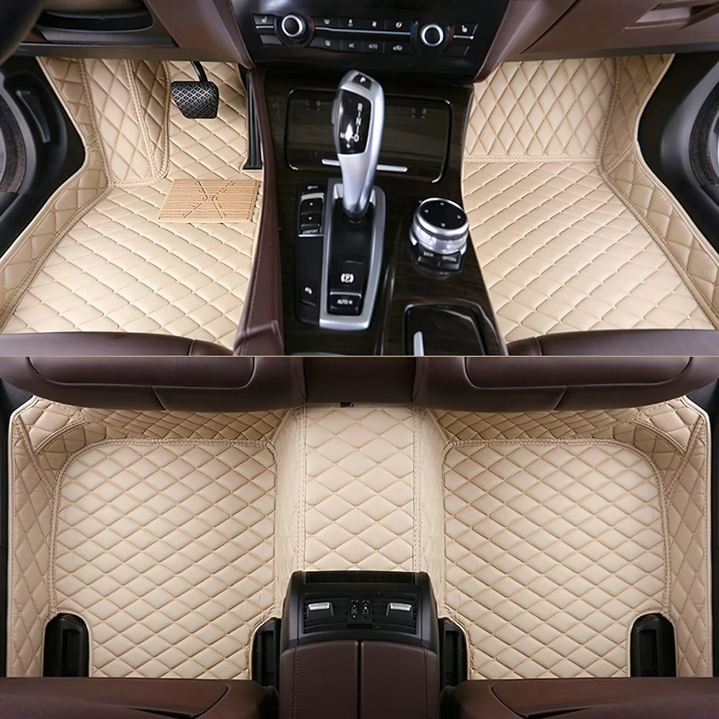 Tapis de Sol Luxe en Cuir PU Sur-Mesure