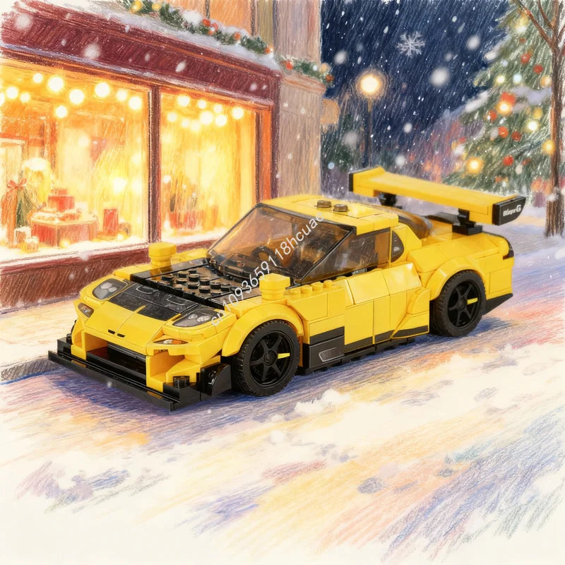 Mazda RX-7 FD Style Racing en Briques – Kit 307 Pièces