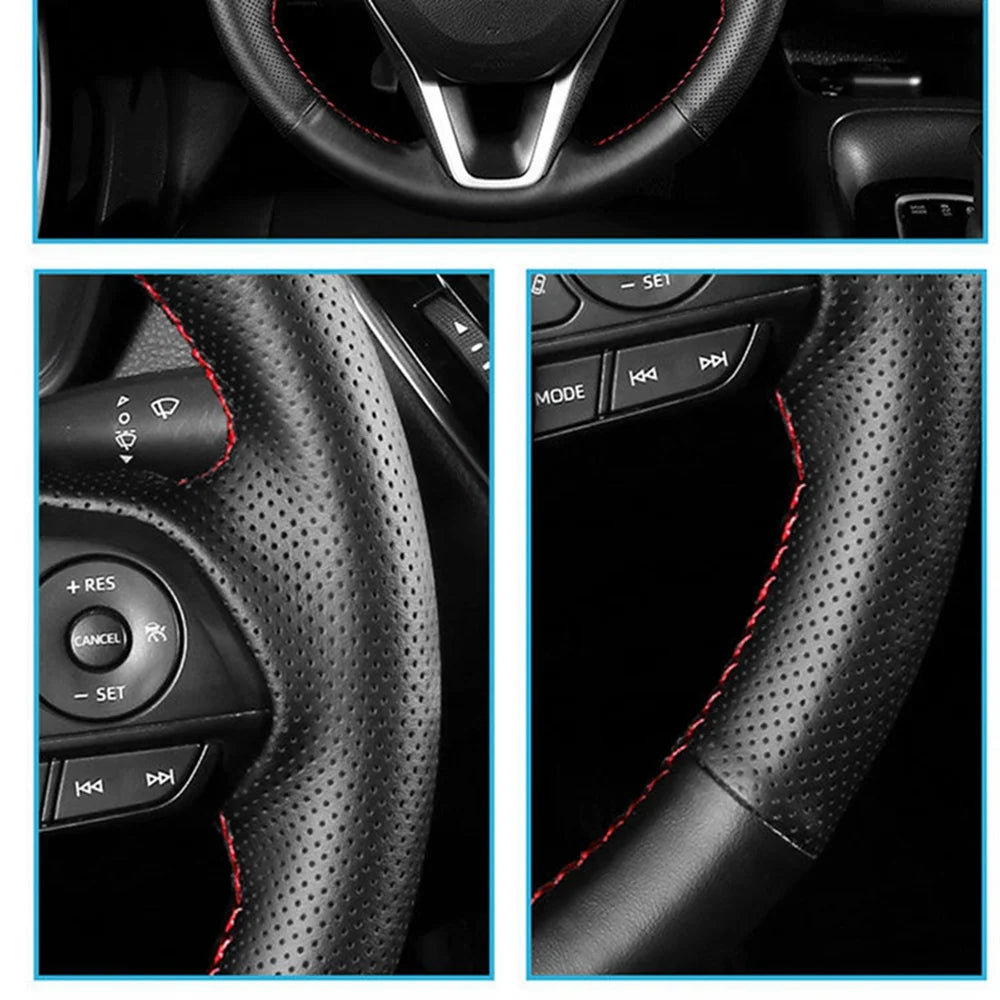 Couvre-volant en cuir microfibre à coudre