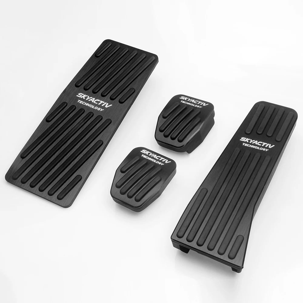 Couvre-pédales frein, accélérateur et repose-pied en aluminium pour transmission manuel et automatique
