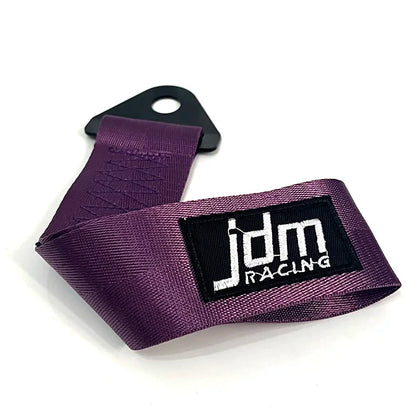 Sangle de remorquage racing en nylon style JDM – Logo JDM violet