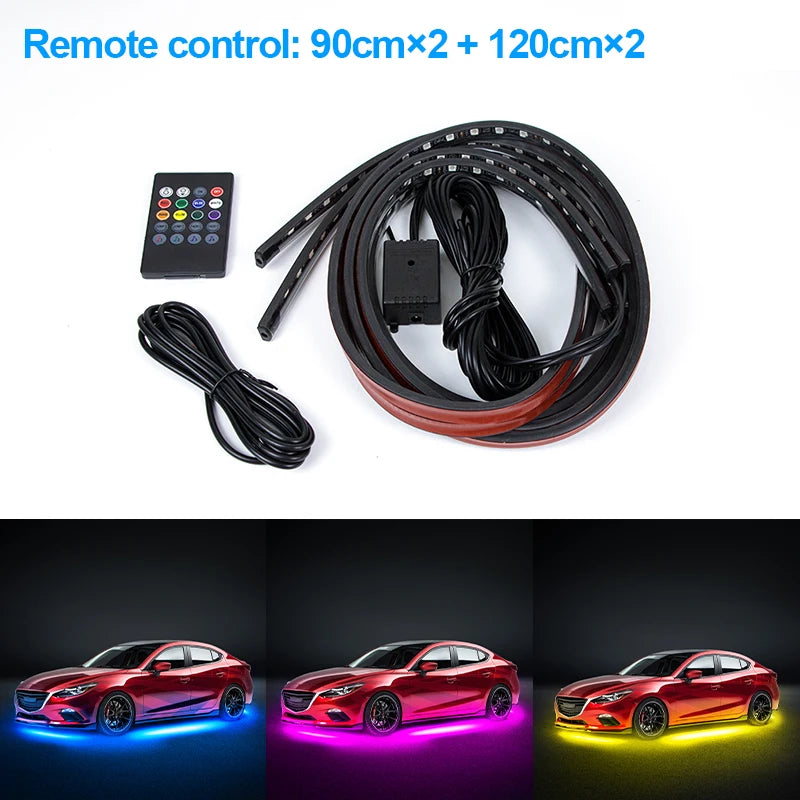 Kit Néon LED Sous Châssis (Underglow) 8 Couleurs & Mode Musique 🌈