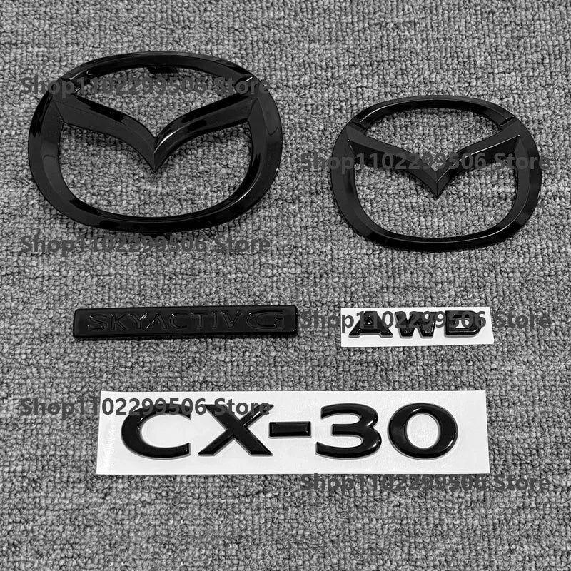 Kit Logos & Lettrages Noirs Blackout – Mazda CX-30