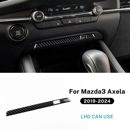 Autocollant fibre de carbone pour cadre de prise USB de console centrale – Mazda 3 BP – photo 7