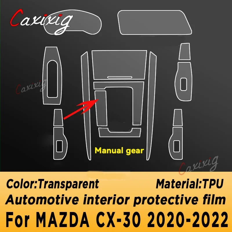 Film de Protection TPU Transparent Anti-Rayures – Console Centrale & Écran