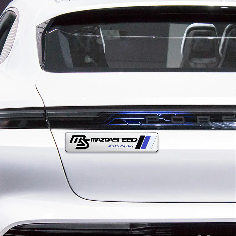 Emblème 3D en Aluminium "Mazdaspeed" Décoration Premium – Mazda