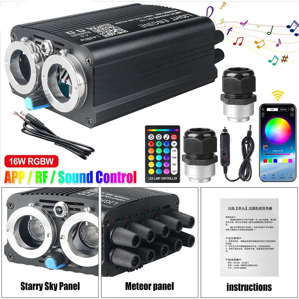 Kit Ciel Étoilé LED 32W RGBW + Effet Météore