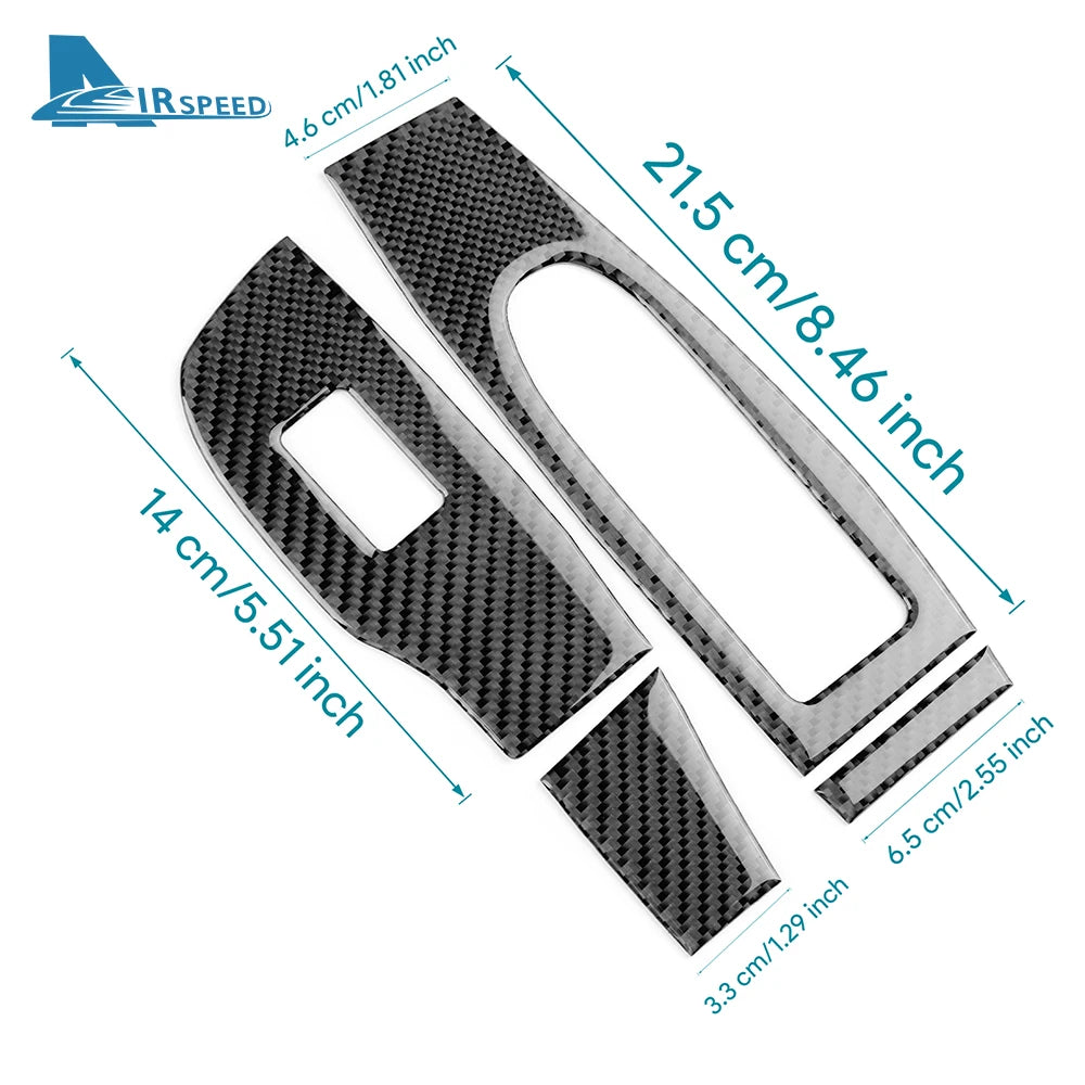 Autocollant fibre de carbone pour panneau de commande des lève-vitres avant – Mazda 3 BP – photo 5